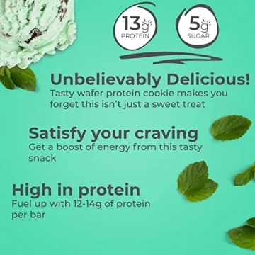 Power Crunch Protein Wafer Bars with Great Taste Chocolate Mint 12 Count