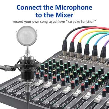 DREMAKE XLR Male to XLR Female Speaker Cable 3 Pin Pro Audio Mic Patch Cord, Shielded and Balanced Microphone Cable for Most Demanding Studio/Broadcast Use - 10 Foot/Red