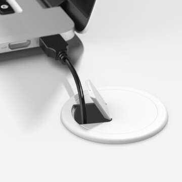 Bush Business Furniture Studio A 72W Computer Desk in White, 6 Foot Gaming and Work Table for Home or Professional Office