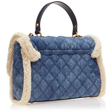 GUESS womens Cessily Convertible Crossbody Flap, Denim, One size US