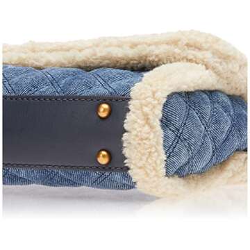 GUESS womens Cessily Convertible Crossbody Flap, Denim, One size US