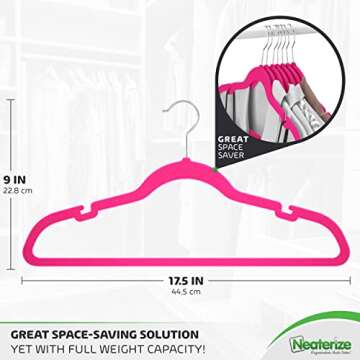 Velvet Hangers 20 Pack Pink – Heavy Duty Velvet Clothes Hangers - Non Slip Felt Coat and Suit Hangers for Closet - Lightweight Thin Space Saving Ganchos para Colgar Ropa