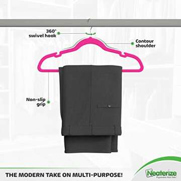 Velvet Hangers 20 Pack Pink – Heavy Duty Velvet Clothes Hangers - Non Slip Felt Coat and Suit Hangers for Closet - Lightweight Thin Space Saving Ganchos para Colgar Ropa