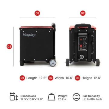 Nisplay Portable Tennis Ball Machine with Dual Motor