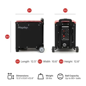 Nisplay Portable Tennis Ball Machine with Dual Motor