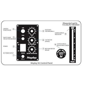 Nisplay Portable Tennis Ball Machine with Dual Motor