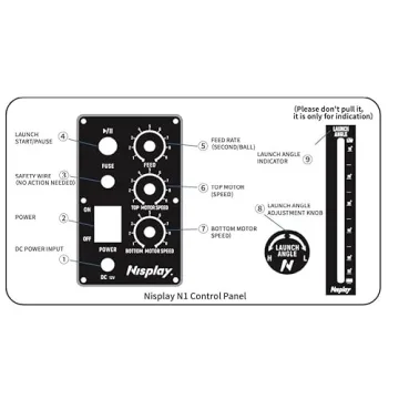 Nisplay Portable Tennis Ball Machine with Dual Motor