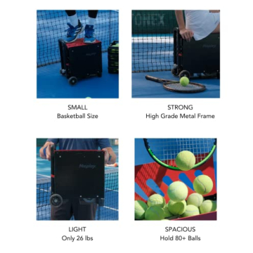 Nisplay Portable Tennis Ball Machine with Dual Motor