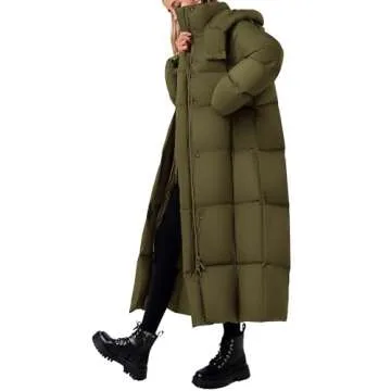 PRETTYGARDEN Women's Long Puffer Coat Hooded Warm Stylish