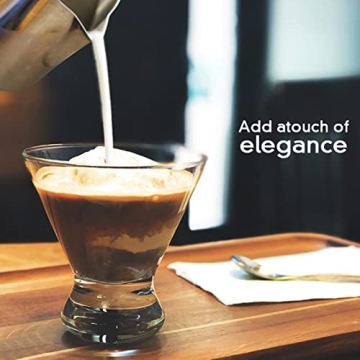 DEAYOU Stemless Martini Glasses Set - 8 Pack 8oz Drinkware