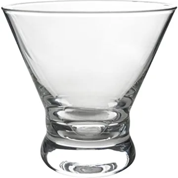 DEAYOU Stemless Martini Glasses Set - 8 Pack 8oz Drinkware