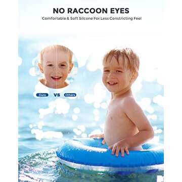 OMID Kids Swim Goggles, P2mini Polarized Swimming Goggles Comfortable for Age 6-14