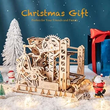 ROKR 3D Wooden Marble Run Puzzle DIY Craft Kit for All Ages