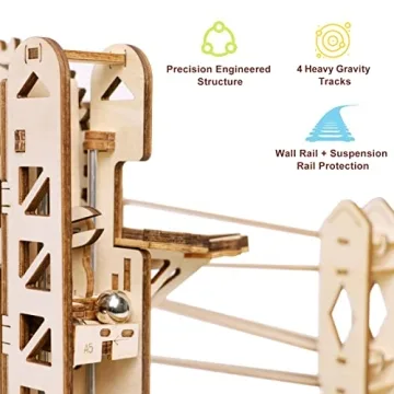 ROKR 3D Wooden Marble Run Puzzle DIY Craft Kit for All Ages