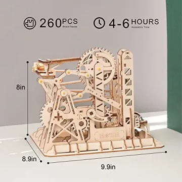 ROKR 3D Wooden Marble Run Puzzle DIY Craft Kit for All Ages