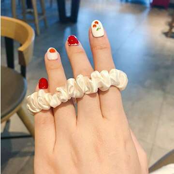 Sinen 6Pcs Premium Satin Elastic Hair Bands, Scrunchy Ponytail holder, Hair Ties Ropes Scrunchies for Women or Girls Accessories