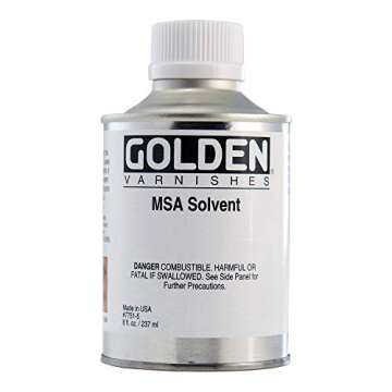 MSA Solvent by GOLDEN, 8 fl. oz. Can, Professional Acrylic Varnish