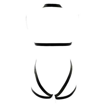 Body Harness Full for Women Garter Belts Set Strappy Lingerie Punk Gothic Elastic Adjust Bodysuit Pa...