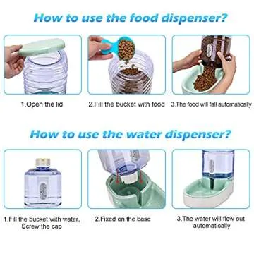 Kacoomi Automatic Dog Cat Feeder and Water Dispenser