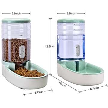 Kacoomi Automatic Dog Cat Feeder and Water Dispenser
