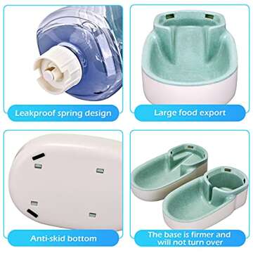 Kacoomi Automatic Dog Cat Feeder and Water Dispenser