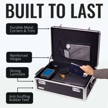 Vaultz Lockable Storage Box for Secure Item Storage