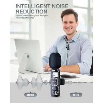 3 in 1 Wireless Lavalier Microphone for iPhone and Android