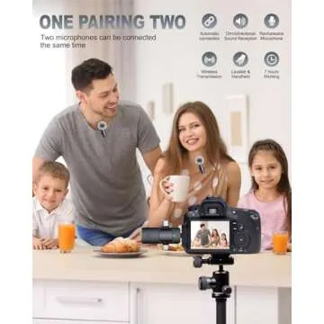 3 in 1 Wireless Lavalier Microphone for iPhone and Android