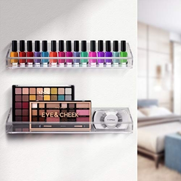 Sorbus Acrylic Bathroom Shelves 2 Pack Transparent Floating