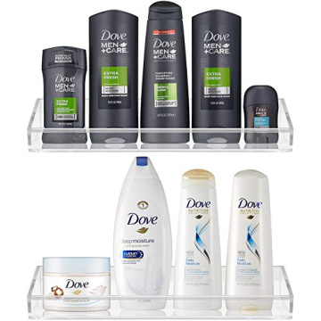 Sorbus Acrylic Bathroom Shelves 2 Pack Transparent Floating