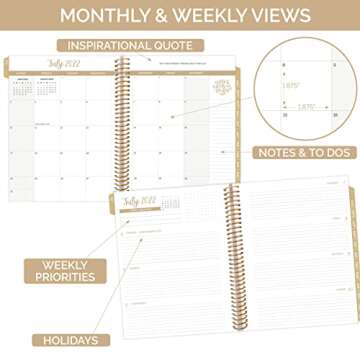 bloom daily planners 2022-2023 (8.5" x 11") Academic Year Day Planner (July 2022 - July 2023) - Weekly/Monthly Dated Agenda Organizer with Tabs - Lavender Daydream