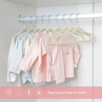 ManGotree Velvet Baby Hangers - Space Saving Non-Slip Design