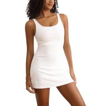 Women's Tennis Dress with Pockets and Built-in Shorts
