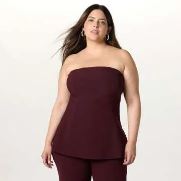 The Drop Stowe Strapless Tunic - Stylish Plus Size Top