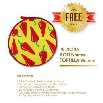 10inch Roti Maker by StarBlue with FREE Roti Warmer - The automatic Stainless Steel Non-Stick Electric machine to make Indian style Chapati, Tortilla, Roti AC 110V 50/60Hz 1200W