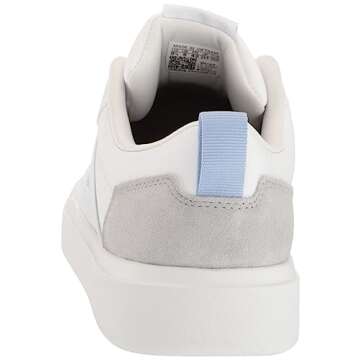 adidas Women's Park St Sneaker, White/White/Blue Dawn, 9