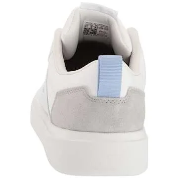 adidas Women's Park St Sneaker, White/White/Blue Dawn, 9