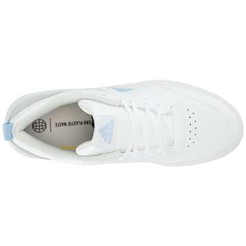 adidas Women's Park St Sneaker, White/White/Blue Dawn, 9