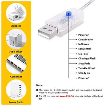 MESHA Christmas Curtain Lights for Bedroom, 9.8 X 9.8ft Warm Fairy Lights Indoor, 8 Modes String Lights with Remote, USB Twinkle Lights Outdoor Hanging Lights Indoor for Bedroom,Wedding,Party 300LED