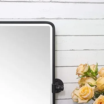 Stylish Farmhouse Pivot Rectangle Bathroom Mirror