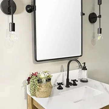 Stylish Farmhouse Pivot Rectangle Bathroom Mirror