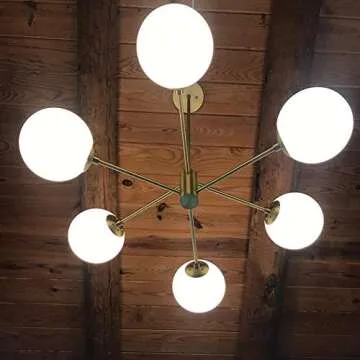 IJ INJUICY 5-Lights Glass Chandelier Pendant Light Perfect for Any Space