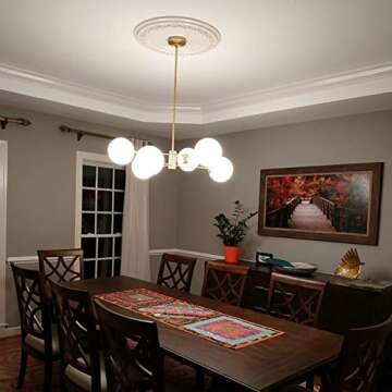 IJ INJUICY 5-Lights Glass Chandelier Pendant Light Perfect for Any Space