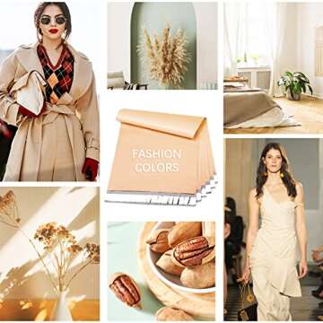 Metronic Poly Mailers 10x13 300 Pcs, Medium Shipping Bags for Clothing, Strong Adhensive Mailing Bags for Small Business, Shipping Envelopes, Tear-resistant Mailer Poly Bags in Champagne