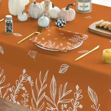 Horaldaily Fall Tablecloth - Vibrant Autumn Design