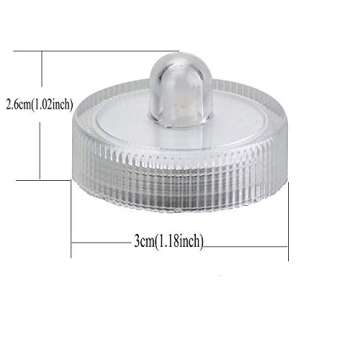 Zhiweikm Halloween Pumpkin Lights Decoration,LED Battery Flameless Tea Light, Submersible Tea Candle Waterproof Decorations Underwater Vase Light for Party and Wedding, 12 Pcs