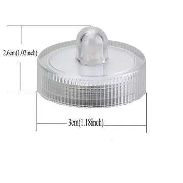 Zhiweikm Halloween Pumpkin Lights Decoration,LED Battery Flameless Tea Light, Submersible Tea Candle Waterproof Decorations Underwater Vase Light for Party and Wedding, 12 Pcs