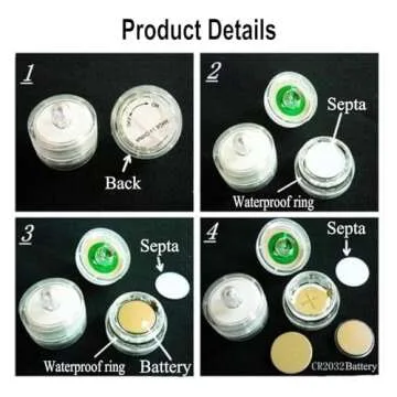 Zhiweikm Halloween Pumpkin Lights Decoration,LED Battery Flameless Tea Light, Submersible Tea Candle Waterproof Decorations Underwater Vase Light for Party and Wedding, 12 Pcs