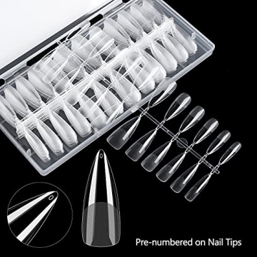INENK Long Stiletto Nail Tips - 240PCS Gel Extensions