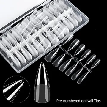 INENK Long Stiletto Nail Tips - 240PCS Gel Extensions